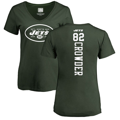 New York Jets Green Women Jamison Crowder Backer NFL Football #82 T Shirt